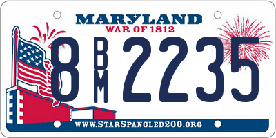 MD license plate 8BM2235