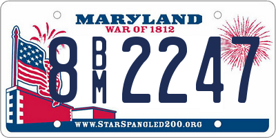 MD license plate 8BM2247