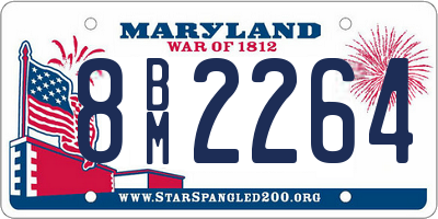 MD license plate 8BM2264