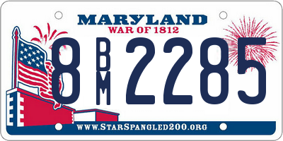 MD license plate 8BM2285