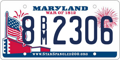 MD license plate 8BM2306