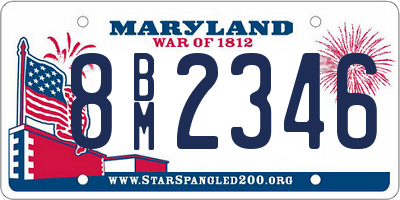 MD license plate 8BM2346