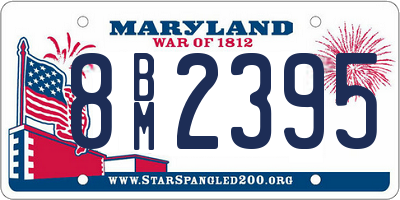 MD license plate 8BM2395