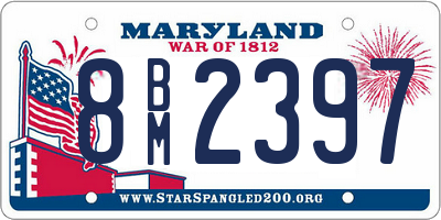 MD license plate 8BM2397