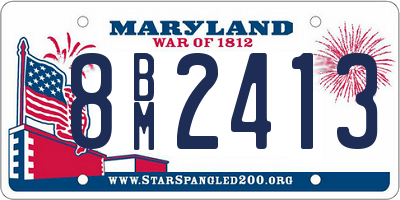 MD license plate 8BM2413