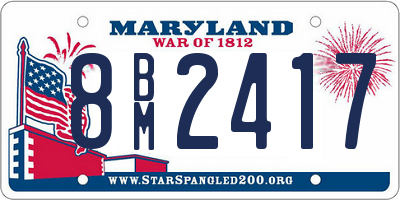 MD license plate 8BM2417