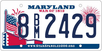 MD license plate 8BM2429
