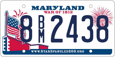 MD license plate 8BM2438