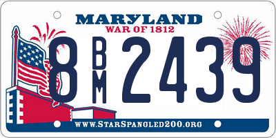 MD license plate 8BM2439