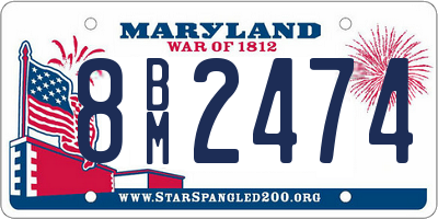 MD license plate 8BM2474