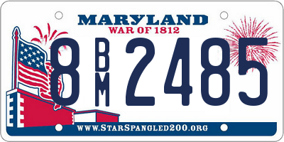 MD license plate 8BM2485