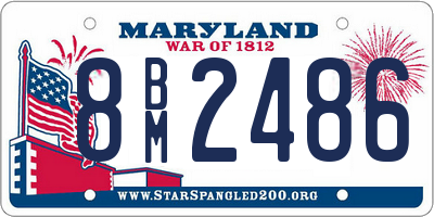 MD license plate 8BM2486