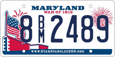 MD license plate 8BM2489