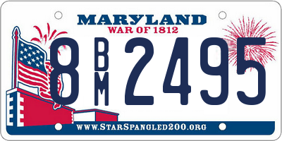 MD license plate 8BM2495