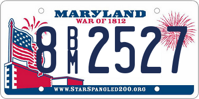 MD license plate 8BM2527