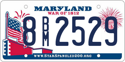 MD license plate 8BM2529
