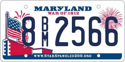 MD license plate 8BM2566