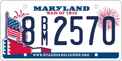 MD license plate 8BM2570