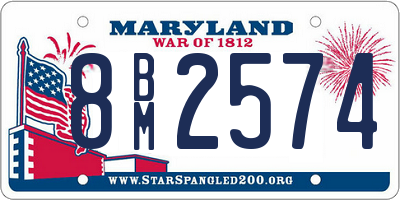 MD license plate 8BM2574