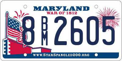 MD license plate 8BM2605