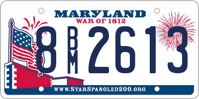MD license plate 8BM2613