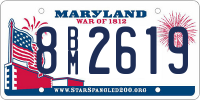 MD license plate 8BM2619