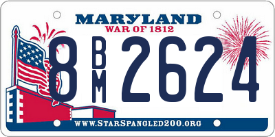 MD license plate 8BM2624