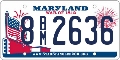 MD license plate 8BM2636