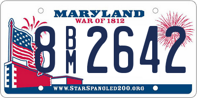 MD license plate 8BM2642
