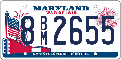 MD license plate 8BM2655