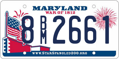 MD license plate 8BM2661