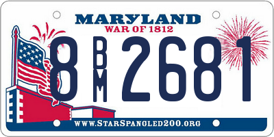 MD license plate 8BM2681