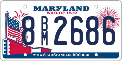 MD license plate 8BM2686