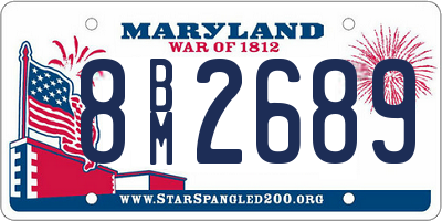 MD license plate 8BM2689