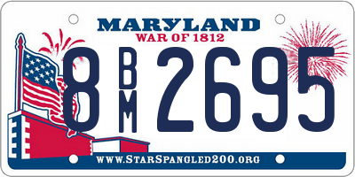 MD license plate 8BM2695