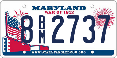 MD license plate 8BM2737
