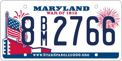 MD license plate 8BM2766
