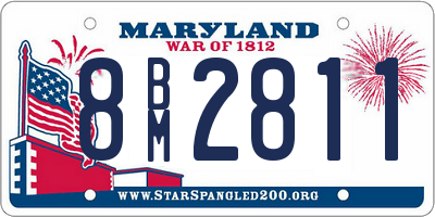 MD license plate 8BM2811