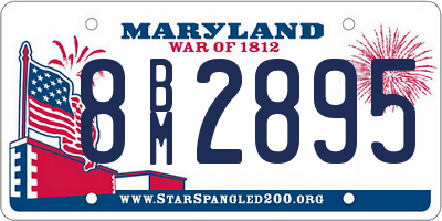 MD license plate 8BM2895