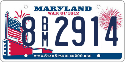 MD license plate 8BM2914