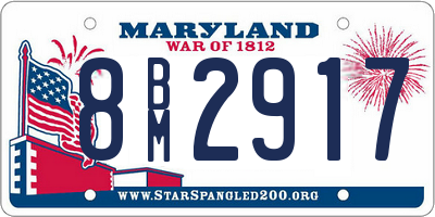 MD license plate 8BM2917