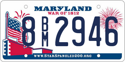 MD license plate 8BM2946