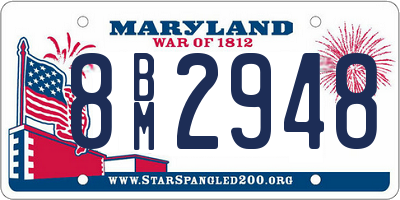 MD license plate 8BM2948