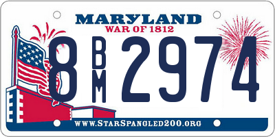 MD license plate 8BM2974