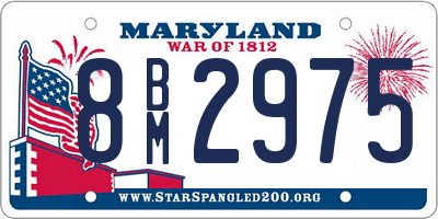MD license plate 8BM2975