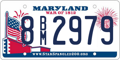 MD license plate 8BM2979