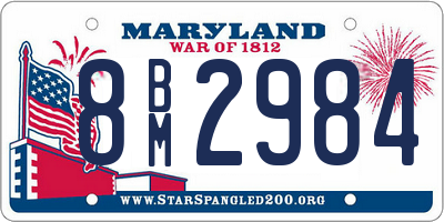 MD license plate 8BM2984