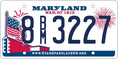 MD license plate 8BM3227