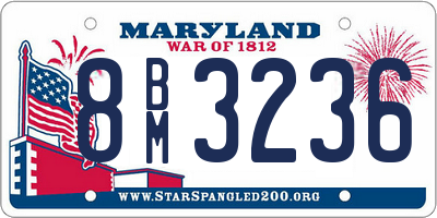 MD license plate 8BM3236