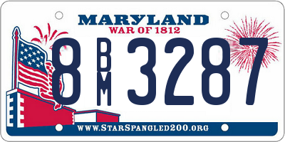 MD license plate 8BM3287